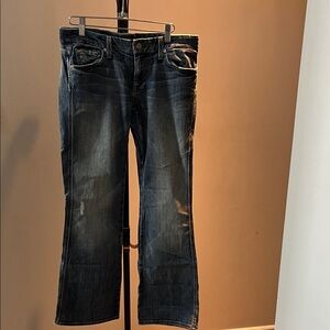 7 For All Mankind Dark Blue Flare Jeans